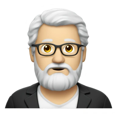 fat white teacher with beard sticker