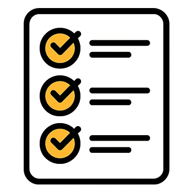 colored checklist icon with beige background, quick task aesthetic sticker