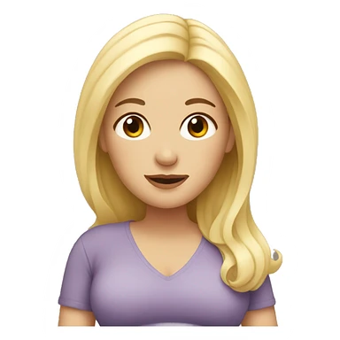 pregnant white blonde woman  sticker