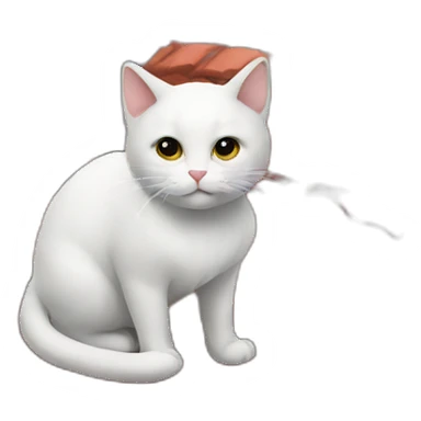 Cat on roof sticker