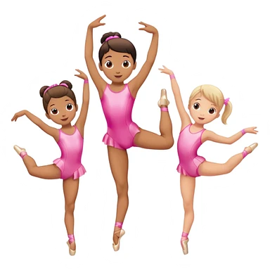 Dance gymnastics kids pink sticker