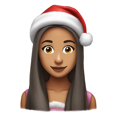 ariana grande with santa hat sticker