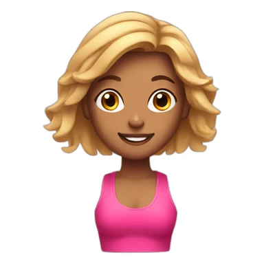 girl and fitness sticker