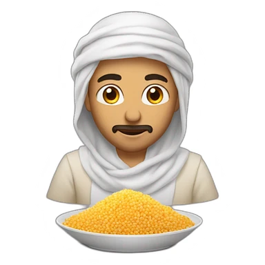 arabe qui mange du couscous sticker