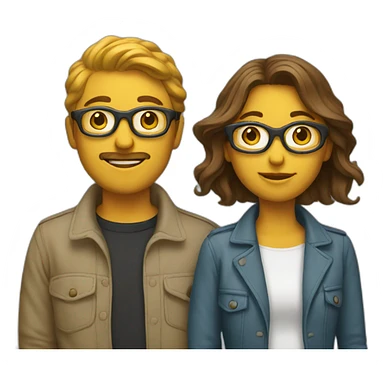 designer and writer working together sticker