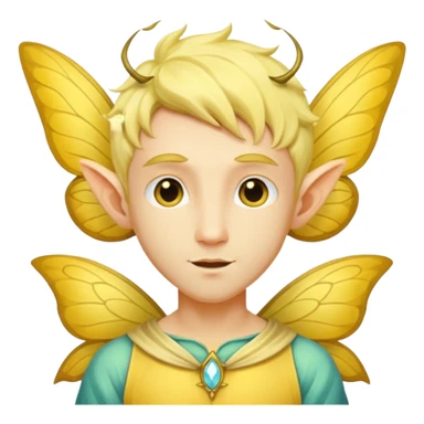 yellow male fairy sticker