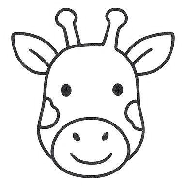 giraffe emoji with white outline sticker