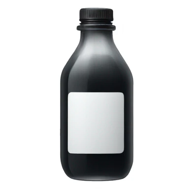 Clear bottle of ink sticker