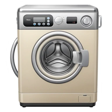 Cream Washer machine  sticker