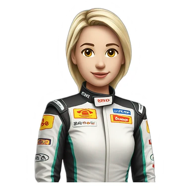girl f1 driver sticker