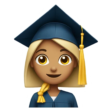 A girl who just graduated holding a diploma sticker