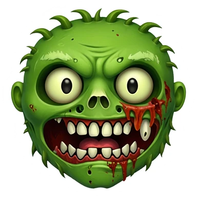 Zombie green rabite face sticker