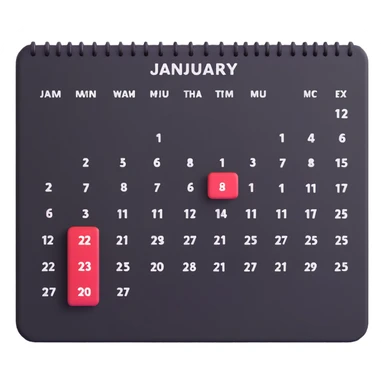 January 2025 calendar sticker