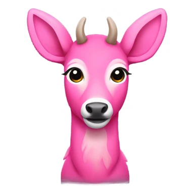 pink deer  sticker