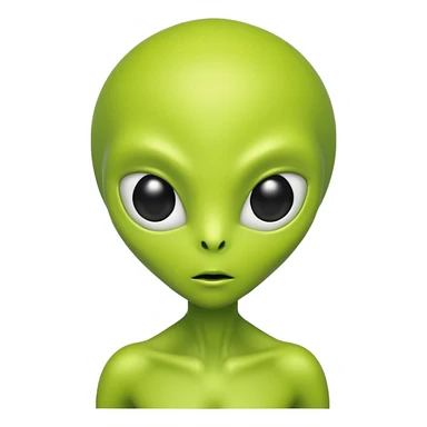 lime green alien sticker