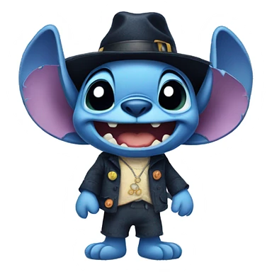 Stitch Disney dressed for Halloween sticker