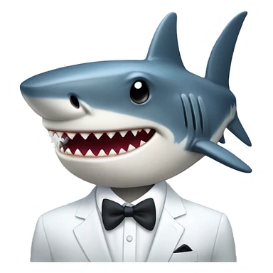 shark with a suit sticker