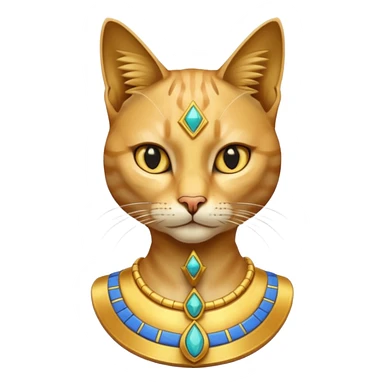cat wear Bust of Nefertiti sticker