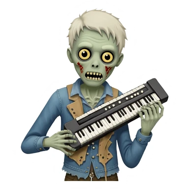 Zombie plays the melodion sticker