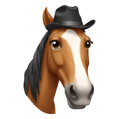 horse wearing a hat sticker