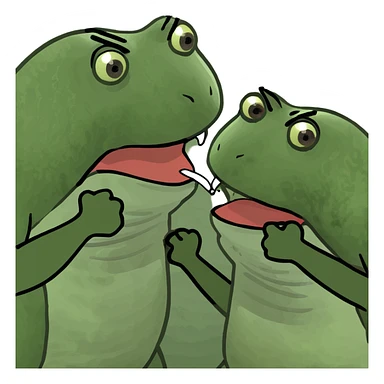 bufo punched another bufo sticker