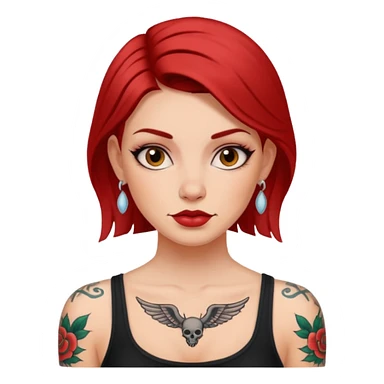 a tatoo woman sticker