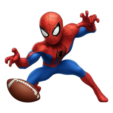 Spiderman playing football sticker