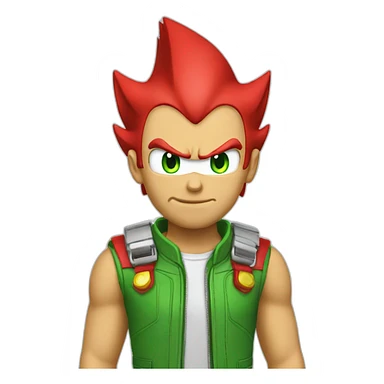 Sonic Green red  sticker