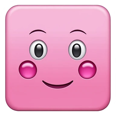 simple pink square paper no face on it sticker