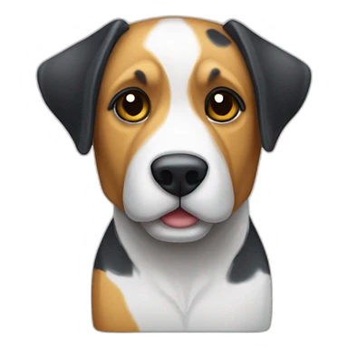 perro armando cubo de rubik sticker