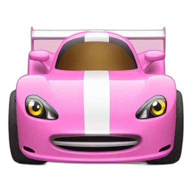 Pink race car sticker