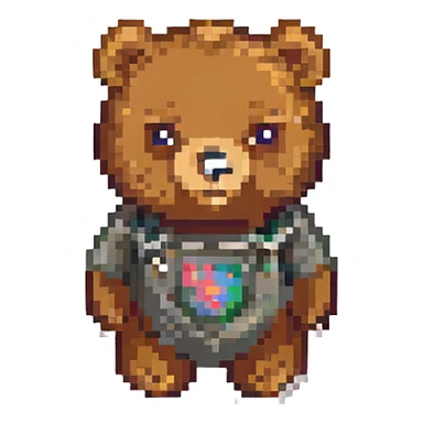 A cute blue bear sticker