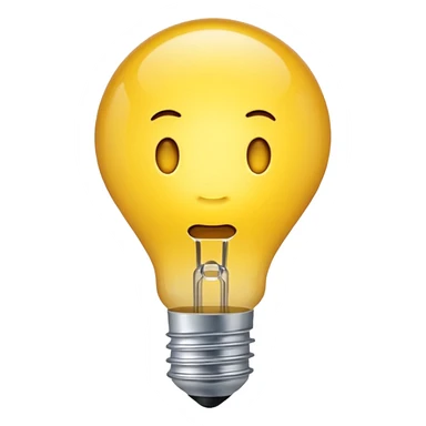 лампочка желтая сияющая sticker