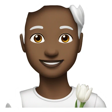 White tulips ￼ sticker