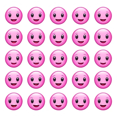 Pink girly emojis sticker