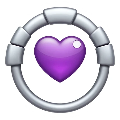 anel de casamento branco e roxo sticker