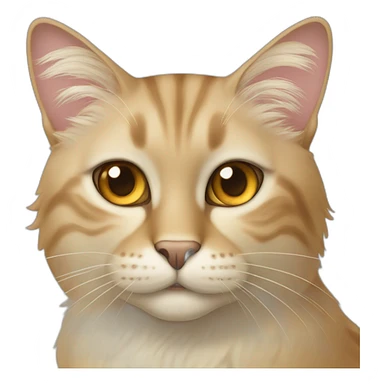 long beige fur cat with honey colored eyes sticker