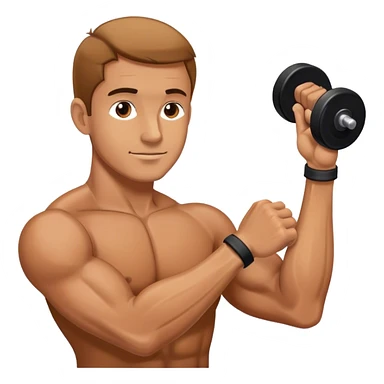 man wrist curl sticker