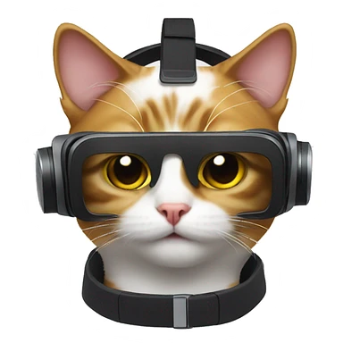 Cat wearing vr headset  sticker
