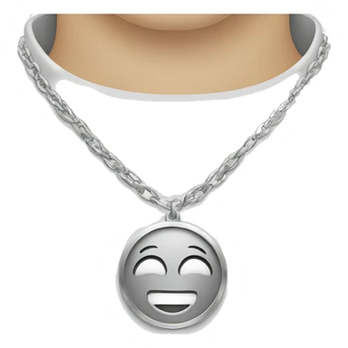 Silver necklace sticker