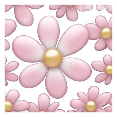 Pearl light pink flower sticker