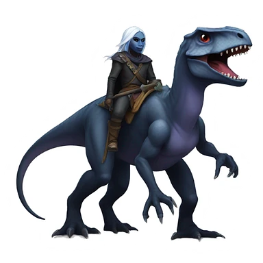 Drow on a dinosaur  sticker