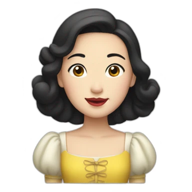 Asian snow white sticker