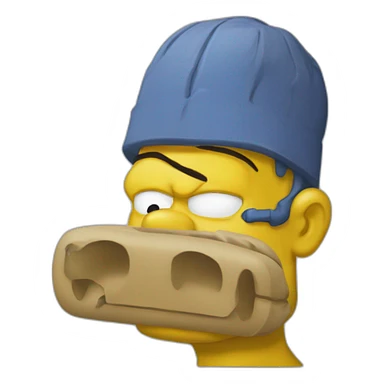 Homer qui fais un fuck sticker