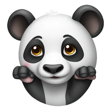 Panda with an elephant trunk sticker