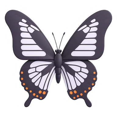 black butterfly sticker