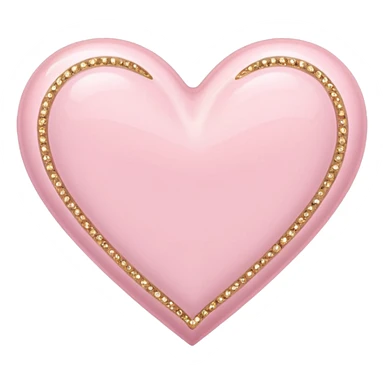 Pale pink skinny heart with sparkles that glow sticker