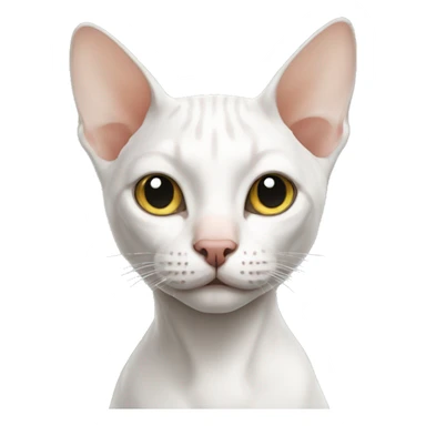 white hairless cat sticker