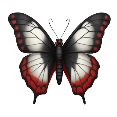 Gothic black and red butterfly sticker