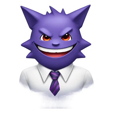Cute Pokemon gengar wearing a tie sticker